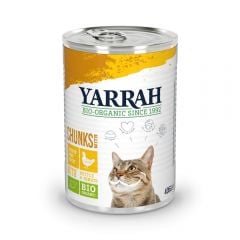 Yarrah Biologisch kattenvoer chunks met kip 405 g