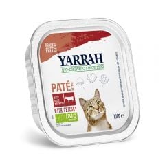Yarrah Biologisch kattenvoer paté met rund en kip 100 g