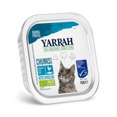 Yarrah Biologisch kattenvoer chunks met vis 100 g 
