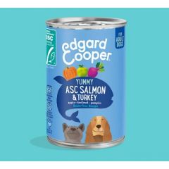 Edgard & Cooper Adult Hondenvoer (blik) Zalm & Kalkoen 400 g